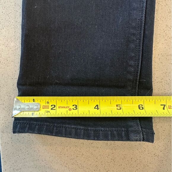 Hudson Riley Crop Relaxed Straight Leg Women's Black Jeans Star Detail Size 27 - Picture 11 of 16